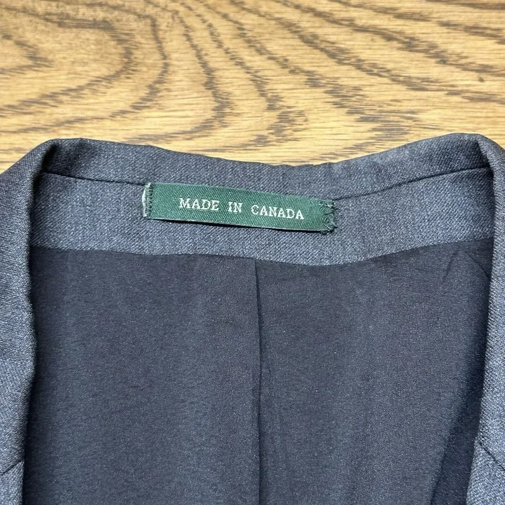 Vtg RALPH LAUREN Blue Suit Jacket Blazer Sport Coat Wool Men's 42L Old Money‎